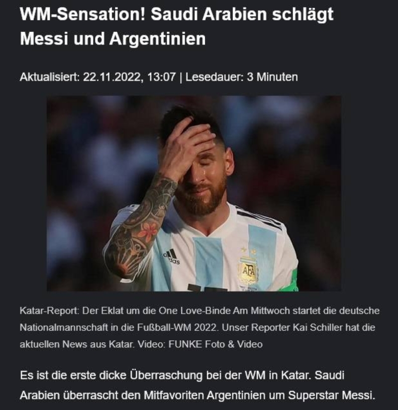 "السعودية تُبكي الأرجنتين".. كيف تناولت الصحف العالمية فوز المنتخب السعودي على نظيره الأرجنتيني بهدفين؟