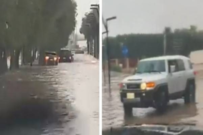 شاهد.. غرق شوارع جدة وتعطل المركبات بعد الأمطار الغزيرة