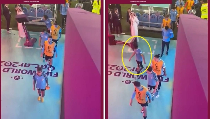 شاهد .. أول اعتداء على شاشة "الفار" في "كأس العالم" في قطر