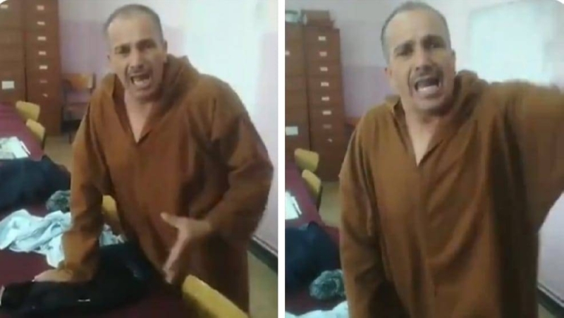 مسؤول جزائري يخلع ملابسه داخل مقر العمل ويثير جدلا واسعا - فيديو