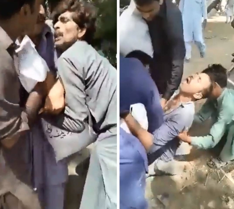 شاهد : مشاجرة عنيفة بين باكستانيين للحصول على "كيس طحين"