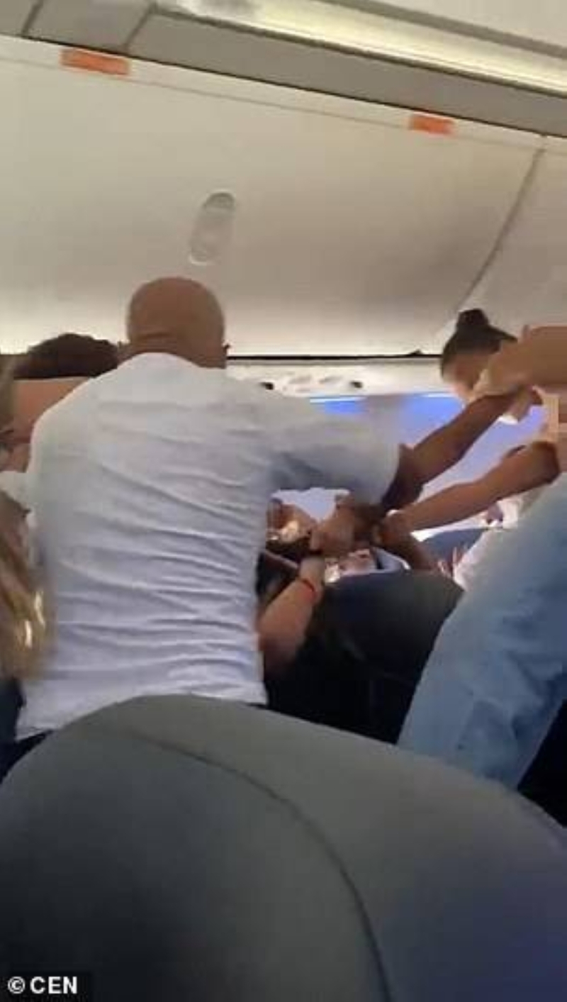 شاهد..  صراخ ومشاجرة جماعية " عنيفة" بين 12 امرأة على متن طائرة