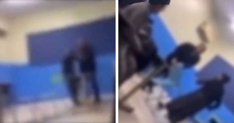 شاهد..  أول فيديو يوثق  اعتداء  المعلم على الطالب بالضرب داخل الفصل بمدرسة بحفر الباطن
