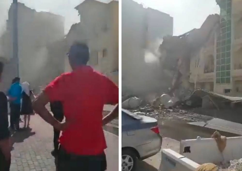 شاهد: انهيار مبنى مكون من 4 طوابق في الدوحة ..وبيان قطري  يكشف عدد المصابين والوفيات
