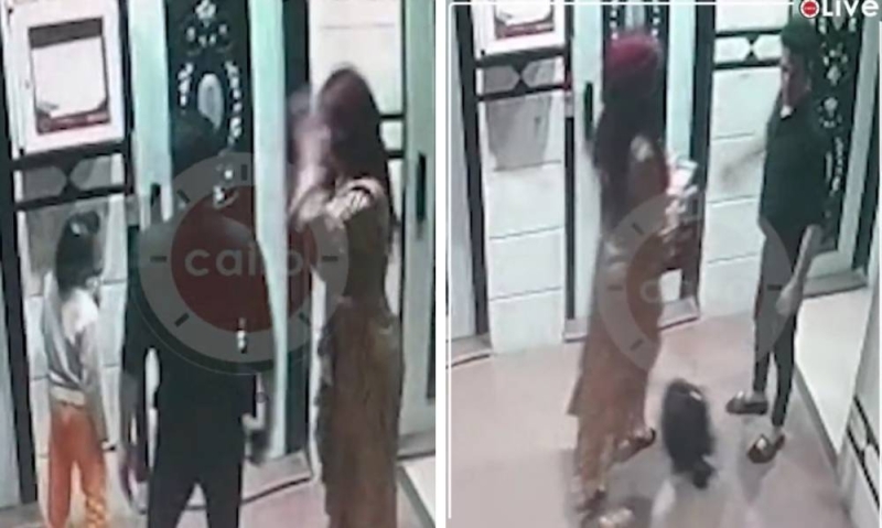 شاهد: فيديو يوثق لحظة اقتحام الفنان " سعد الصغير وزوجته " شقة طليقته والتعدي عليها قبل القبض عليهما