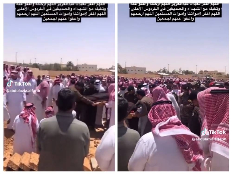 شاهد: تشييع جثمان الشهيد عبدالعزيز الفريح في رفحاء