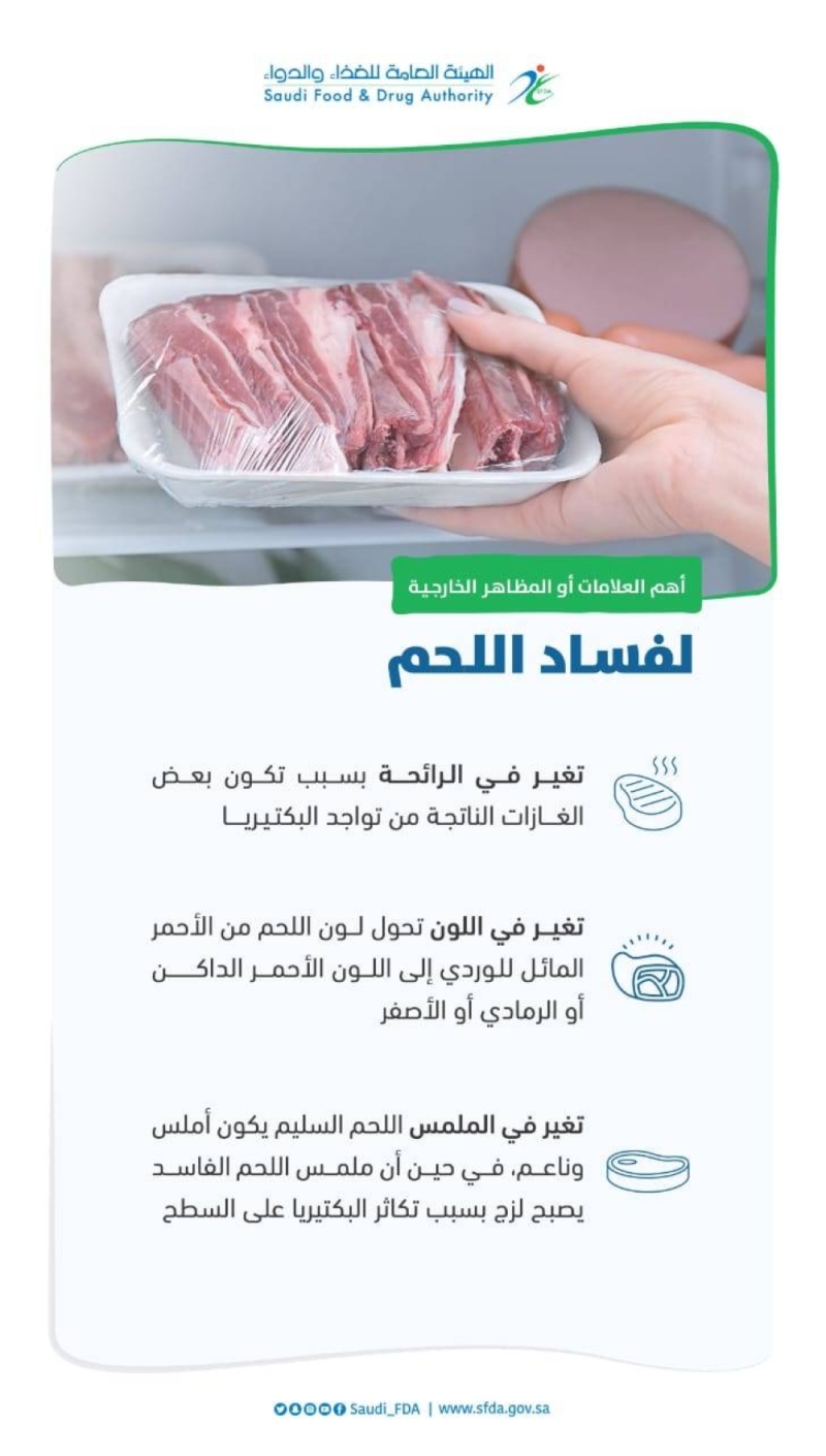 "الغذاء والدواء" تكشف عن 3 علامات تدل على فساد اللحوم