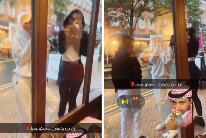"أول مرة يشوفون سعودي جميل".. شاهد.. ردة فعل فتيات بريطانيات عند رؤيتهن شاب في مقهى