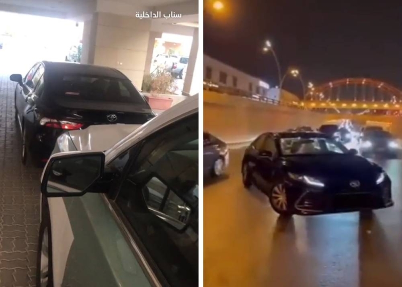 شاهد : بيان أمني بشأن  وقوف قائد مركبة  في منتصف طريق وعرقلة حركة السير في الرياض