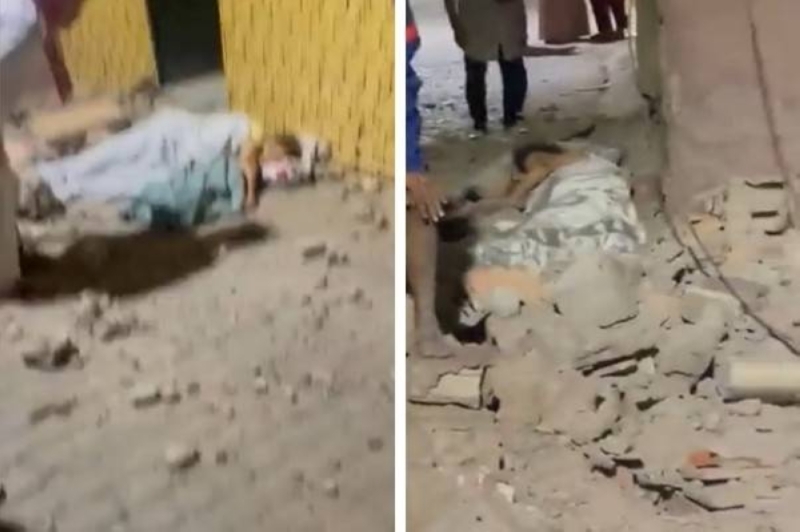 شاهد:  أول فيديو لسقوط الضحايا جراء الزلزال القوي الذي ضرب المغرب أمس الجمعة