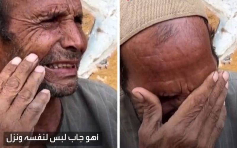 سافر للعمل رجع جثة.. شاهد.. انهيار وبكاء مسن "مصري" بعد وفاة ابنه في ليبيا جراء إعصار دانيال