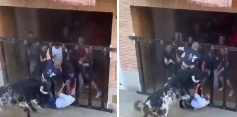 شاهد: مقتل رجل ستيني بعدما نطحه ثور ضخم أثناء مهرجان للثيران في إسبانيا
