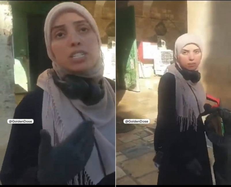 "أنت بتمشي مع اليهود"…شاهد : فلسطيني يطرد مغربية لمنعها من الصلاة في المسجد الأقصى
