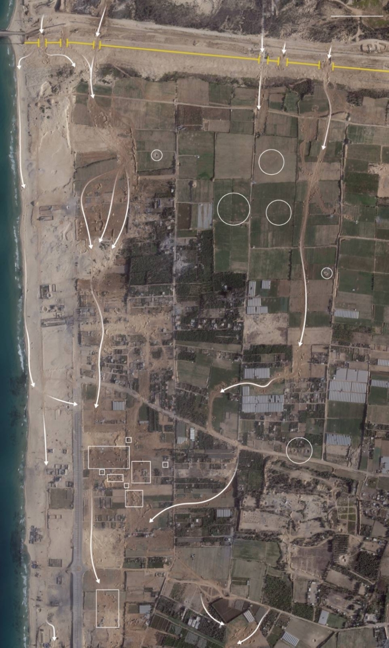 شاهد: أول صور من الأقمار الصناعية تكشف مسافة توغل دبابات الجيش الإسرائيلي داخل قطاع غزة