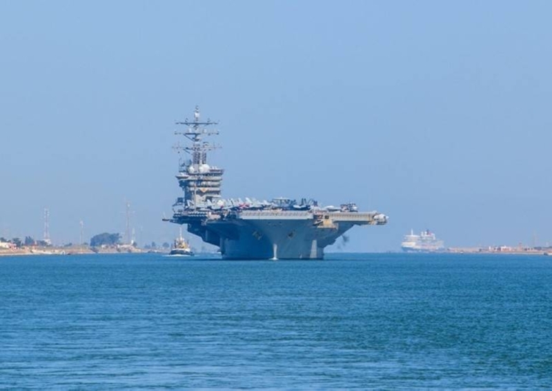 بالصور.. أمريكا تعلن وصول أسطول حاملة الطائرات "أيزنهاور" للشرق الأوسط