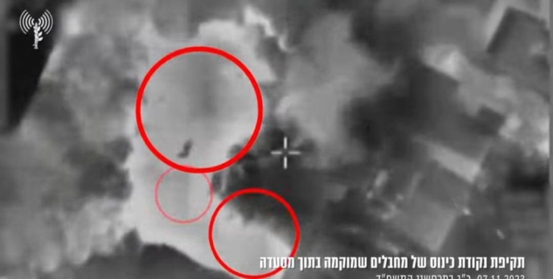 الجيش الإسرائيلي ينشر فيديو لقصف جديد في غزة..  ويعلن السيطرة على معقل لحماس بداخله منصات صواريخ وأسلحة