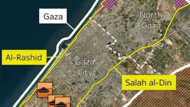 شاهد.. صور الأقمار الاصطناعية تكشف تقسيم إسرائيل عسكرياً لقطاع غزة إلى شطرين