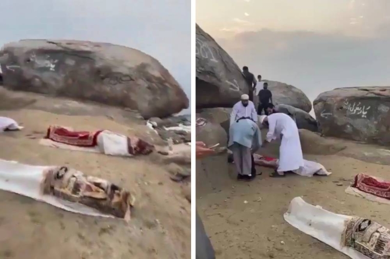 شاهد.. وفاة 4 أشخاص بسبب صاعقة رعدية أثناء تواجدهم في جبل غار ثور