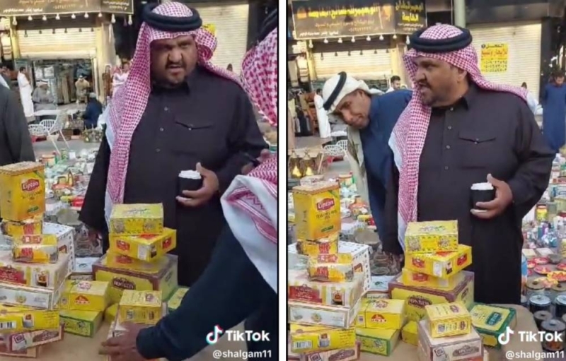 شاهد.. حراج على "شاهي قديم" بسوق الزل في الرياض