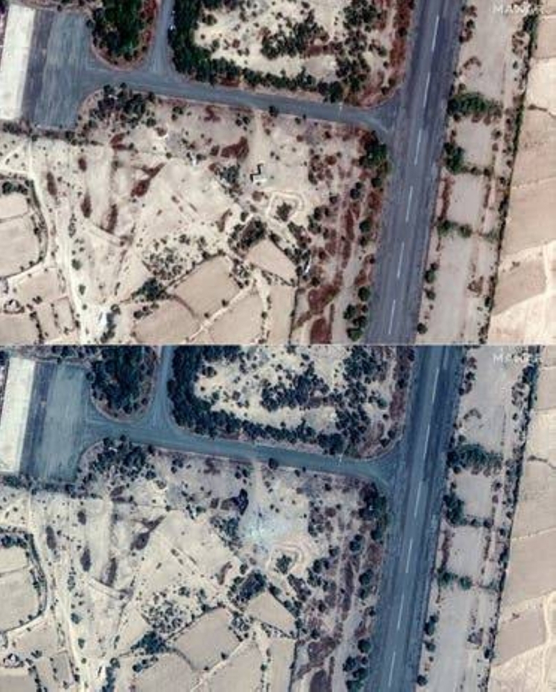 شاهد.. صور بالأقمار الصناعية تكشف حجم الدمار الذي أحدثته الغارات الأميركية البريطانية بقواعد الحوثي العسكرية