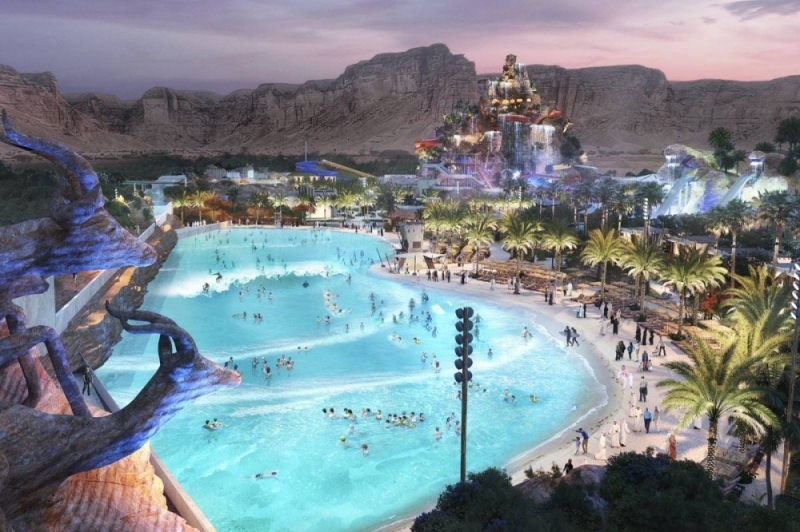 شاهد: أحدث صور من مشروع مدينة الألعاب المائية بالقدية في الرياض