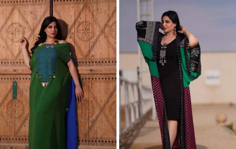بالصور: عرض  مصممة الأزياء السعودية "نفلاء العتيبي " استعدادا ليوم التأسيس