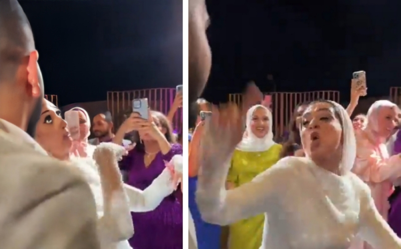 شاهد.. عروس مصرية ترقص وتؤدي حركات غريبة في حفل زفافها