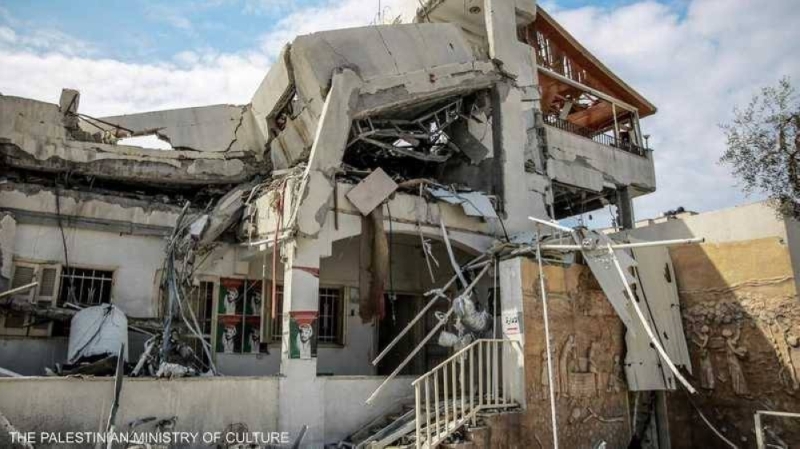 بالصور.. إسرائيل تدمر منزل الرئيس الفلسطيني الراحل ياسر عرفات في غزة