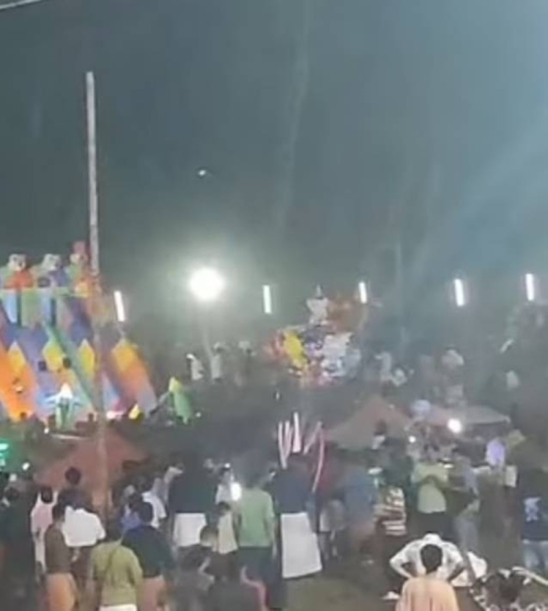 شاهد.. فيلان ضخمان يتصارعان وينقضان على الحشود في مهرجان ديني بالهند