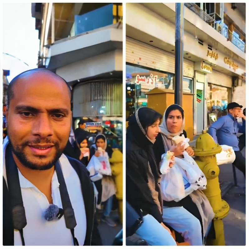 شاهد: سائح مصري يذهب إلى إيران لتوثيق أجواء رمضان .. وعند تجوله في شوارع طهران تفاجأ بشيء لم يتوقعه!
