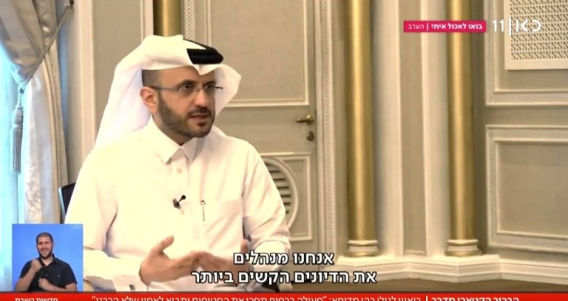 في مقابلة مع قناة إسرائيلية …شاهد: مسؤول قطري  يكشف عن دور الدوحة في الوساطة بين حماس وإسرائيل