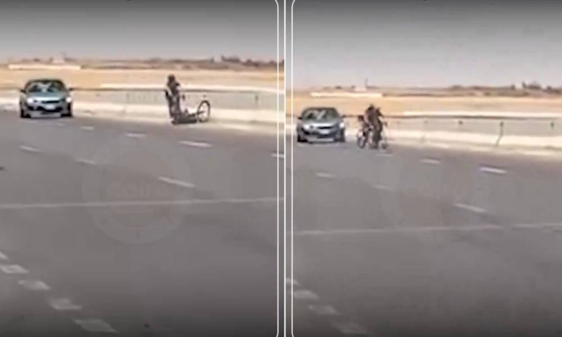شاهد.. لحظة اعتداء لاعبة دراجات على زميلتها وإسقاطها على الطريق قبل أمتار من نهاية السباق في مصر