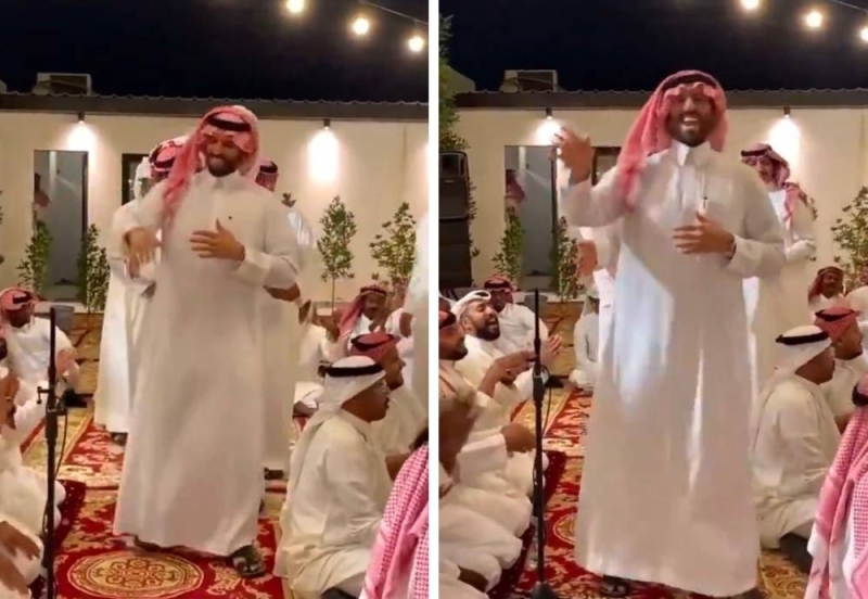 شاهد.. الأمير عبدالله بن سلطان يؤدي رقصة السامري