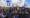 مستوطنون يهتفون ضد زيارة الأوروبي فون بورغسدورف لموقع التوسيع المخطط لمستوطنة جفعات هاماتوس في القدس الشرقية أمس (أ ف ب)