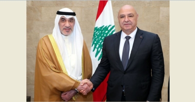 الرئيس اللبناني مستقبلا اليوسف (الوكالة الوطنية للإعلام)