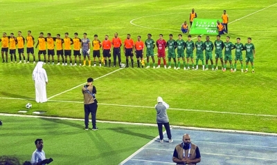 من مباراة القادسية والعربي قبل الانسحاب