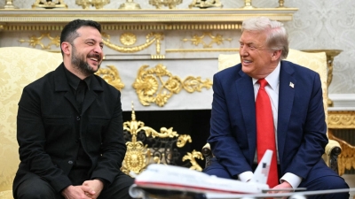 دونالد ترامب وفولوديمير زيلينسكي