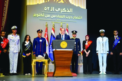 السيسي متحدثاً خلال الندوة التثقيفية للقوات المسلحة