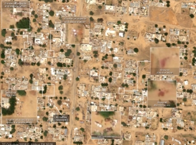 صورة جوية لمدينة الفاشر السودانية بعد المجازر