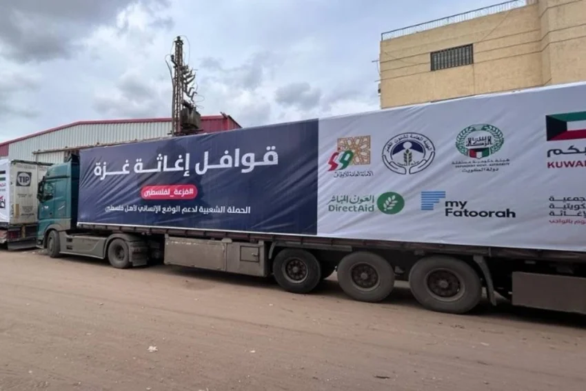 الكويتية للإغاثة": تجهيز 77 شاحنة مساعدات إنسانية لغزة"