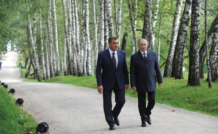بوتين مع حارسه الشخصي السابق ألكسي ديومين