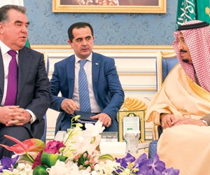 خادم الحرمين ورئيس طاجيكستان يعقدان جلسة محادثات