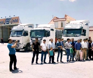 إضراب سائقي الشاحنات في 290 مدينة إيرانية