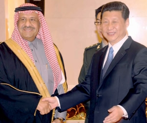 رئيس الصين ووزير دفاعها يستقبلان خالد بن سلطان