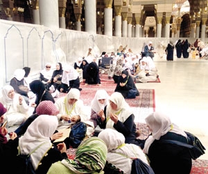 زائرات المسجد النبوي: خدمات المنطقة المركزية 