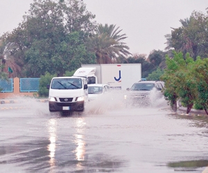 5 مناطق سجلت أمطارا تفوق 100 ملم