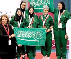 5 ميداليات حصيلة السعوديات في عربية السيدات
