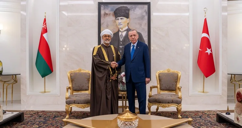 جلالة السلطان والرئيس التركي يبحثان تعزيز علاقات الصداقة التاريخية بين البلدين وجوانب التعاون والاستثمار