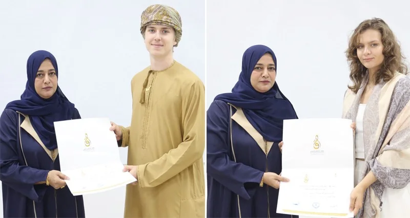 معهد السلطان قابوس لتعليم اللغة العربية للناطقين بغيرها يختتم الدورة 58 بمنح