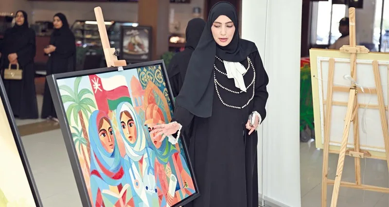 افتتاح معرض «رياحين» الفني بعبري